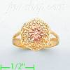 14K Gold 3Color Dia-Cut Ring