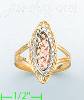 14K Gold 3Color Dia-Cut Ring