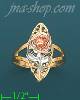 14K Gold 3Color Dia-Cut Ring