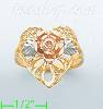 14K Gold 3Color Dia-Cut Ring