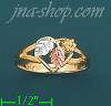 14K Gold 3Color Dia-Cut Ring