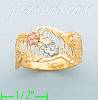 14K Gold 3Color Dia-Cut Ring