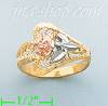 14K Gold 3Color Dia-Cut Ring