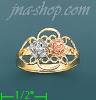 14K Gold 3Color Dia-Cut Ring