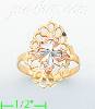 14K Gold 3Color Dia-Cut Ring