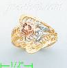 14K Gold 3Color Dia-Cut Ring