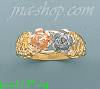 14K Gold 3Color Dia-Cut Ring