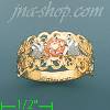 14K Gold 3Color Dia-Cut Ring