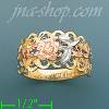 14K Gold 3Color Dia-Cut Ring