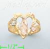 14K Gold 3Color Dia-Cut Ring