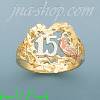 14K Gold 3Color Dia-Cut Ring