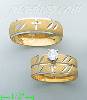 2-Tone 14K Gold Couple's Rings