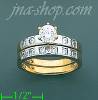 14K Gold CZ Wedding Set Ring