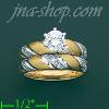 14K Gold CZ Wedding Set Ring