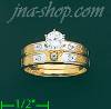 14K Gold CZ Wedding Set Ring