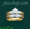 14K Gold CZ Wedding Set Ring