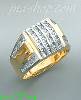 14K Gold High Polished Men's CZ Ring