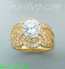 14K Gold High Polished Ladies' CZ Ring