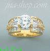 14K Gold High Polished Ladies' CZ Ring