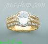 14K Gold High Polished Ladies' CZ Ring