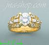 14K Gold High Polished Ladies' CZ Ring