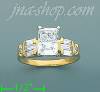 14K Gold High Polished Ladies' CZ Ring