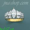 14K Gold High Polished Ladies' CZ Ring