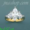 14K Gold High Polished Ladies' CZ Ring