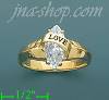 14K Gold High Polished Ladies' CZ Ring