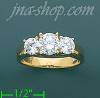 14K Gold High Polished Ladies' CZ Ring