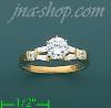 14K Gold High Polished Ladies' CZ Ring
