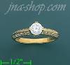 14K Gold High Polished Ladies' CZ Ring