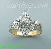 14K Gold Fancy CZ & Thumb Ring