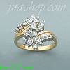 14K Gold Fancy CZ & Thumb Ring