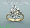 14K Gold Fancy CZ & Thumb Ring