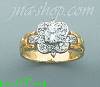 14K Gold Fancy CZ & Thumb Ring