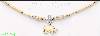 14K Gold Fancy CZ Sets Necklace 17"