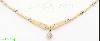 14K Gold Fancy CZ Sets Necklace 17"