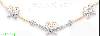 14K Gold Fancy CZ Sets Necklace 17"