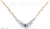 14K Gold Fancy CZ Sets Necklace 17"