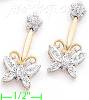 14K Gold Fancy CZ Sets Earrings