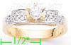 14K Gold Fancy CZ Sets Ring