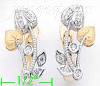 14K Gold Fancy CZ Sets Earrings