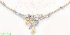 14K Gold Fancy CZ Sets Necklace 17"