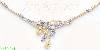 14K Gold Fancy CZ Sets Necklace 17"