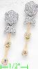 14K Gold Fancy CZ Sets Earrings