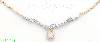 14K Gold Fancy CZ Sets Necklace 17"