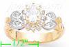 14K Gold Fancy CZ Sets Ring