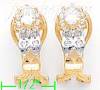 14K Gold Fancy CZ Sets Earrings