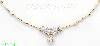 14K Gold Fancy CZ Sets Necklace 17"